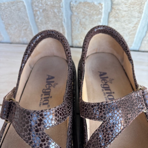 Alegria Day-562 Brown Leather Mary Jane Comfort Adjustable Shoe Size 36 (6-7) - Picture 10 of 11